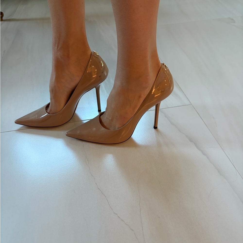 Jimmy Choo Blush Patent Leather Heels barely worn